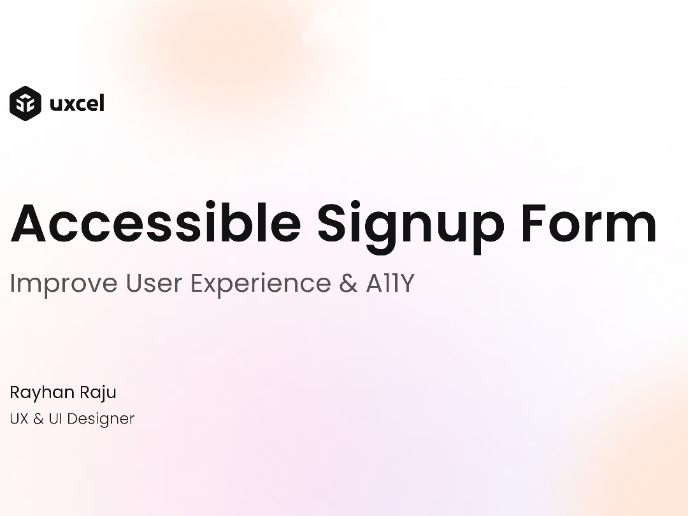 Accessible Signup Form for SaaS Platform