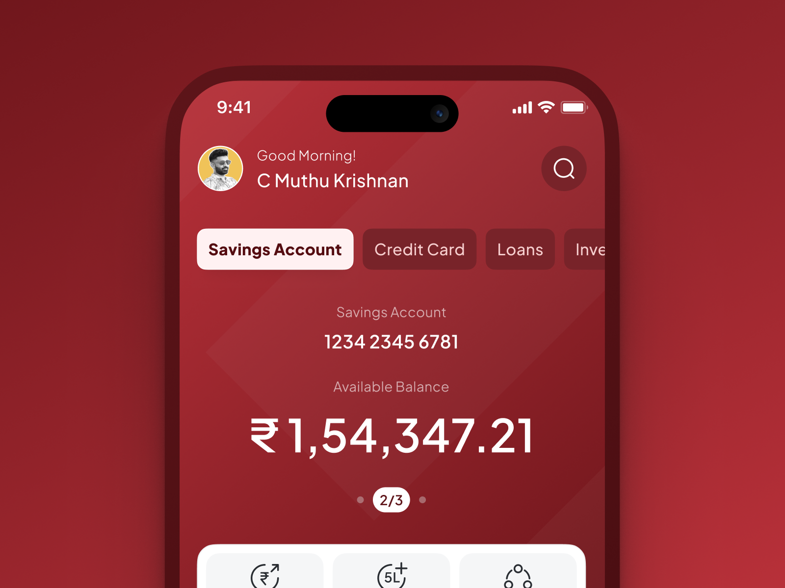 Mobile Banking: Dashboard Design for an Indian Bank 1
