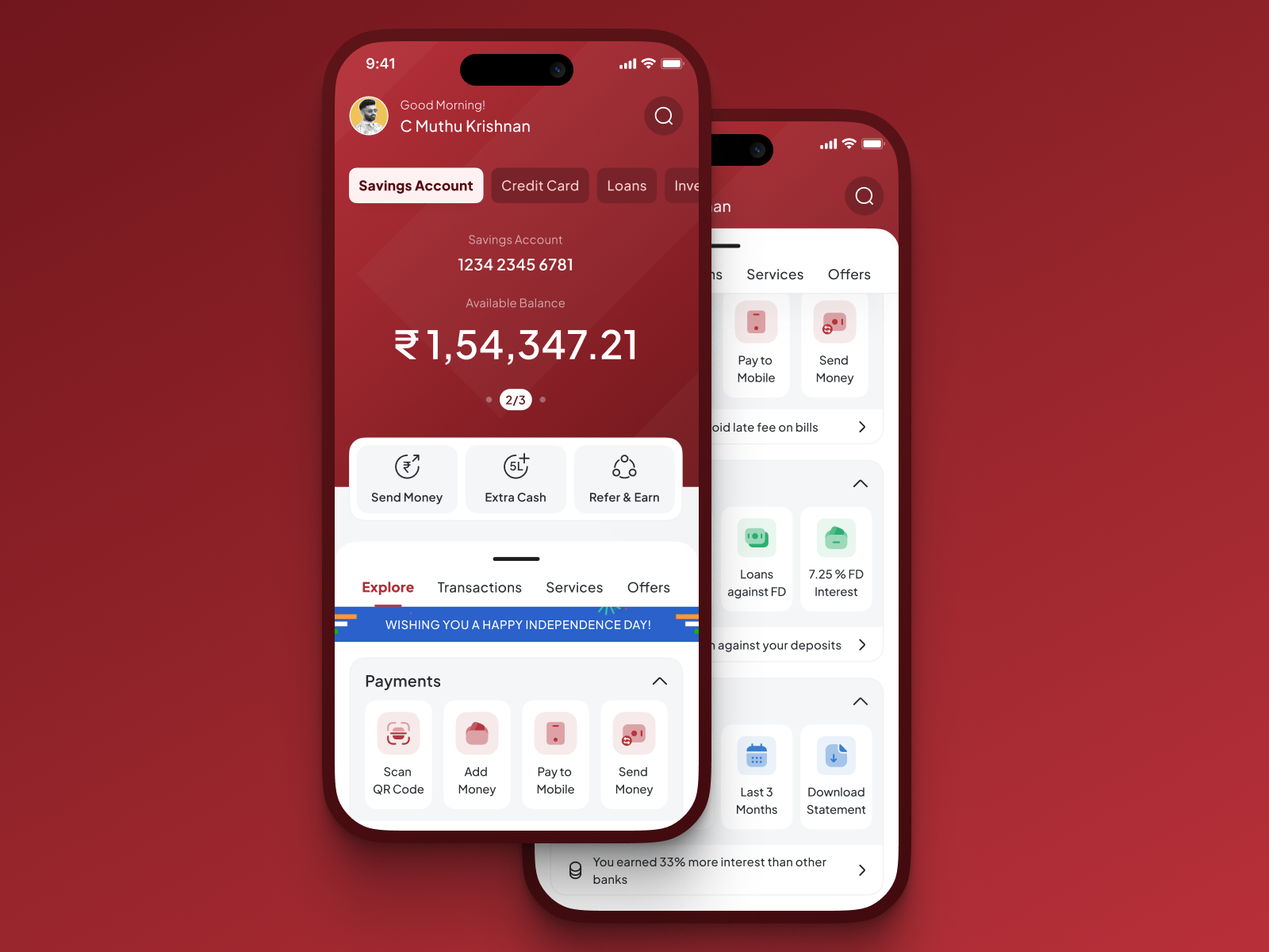 Mobile Banking: Dashboard Design for an Indian Bank 2