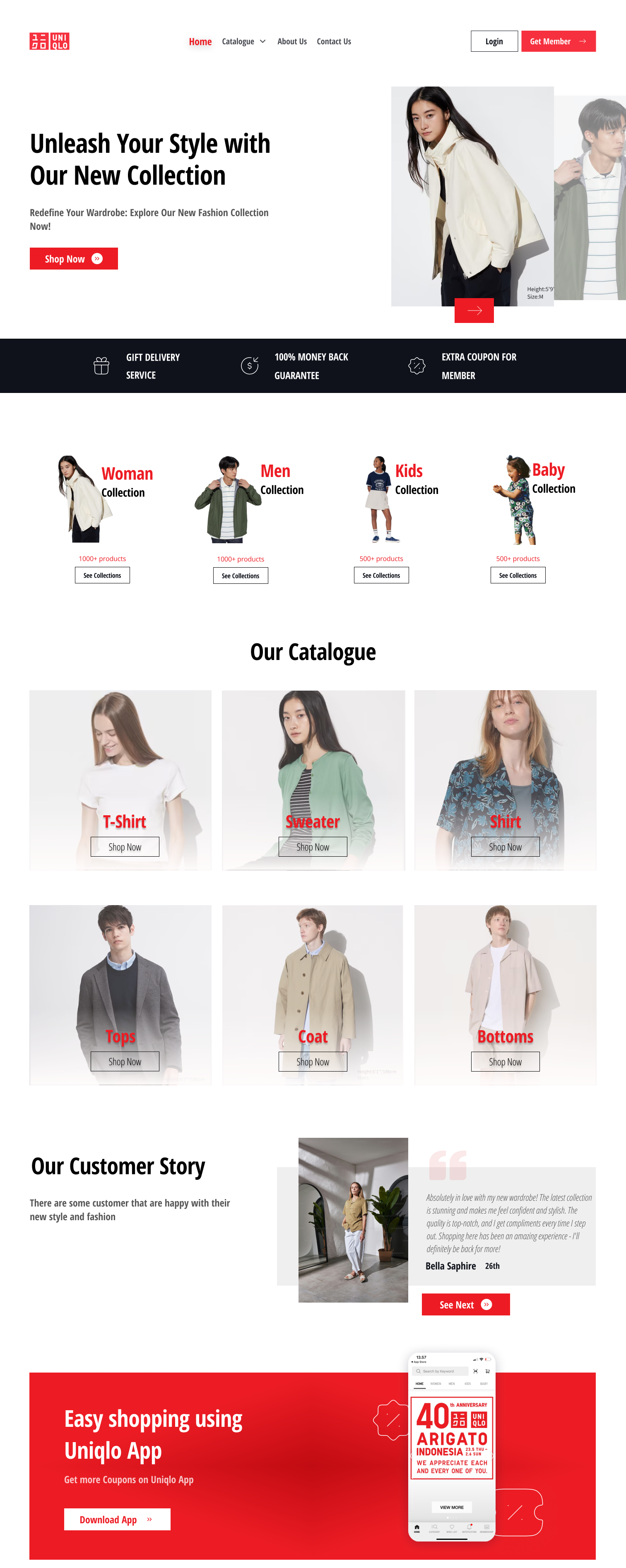 Landing Page Uniqlo