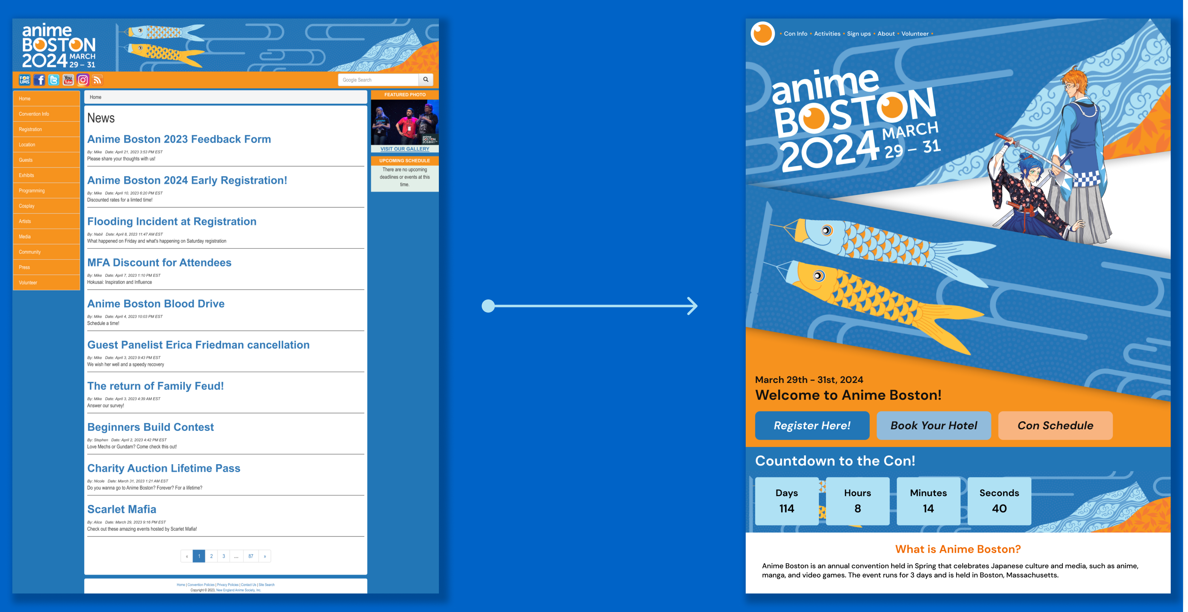 Anime Boston Website Redesign 1