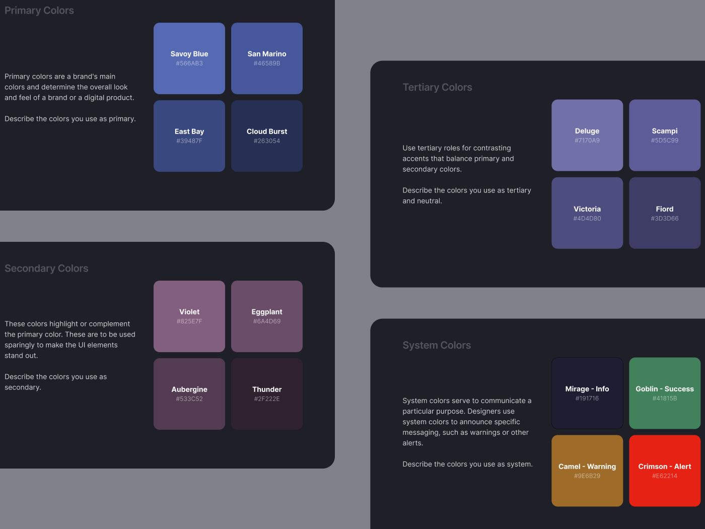 Color System for Productivity Tool