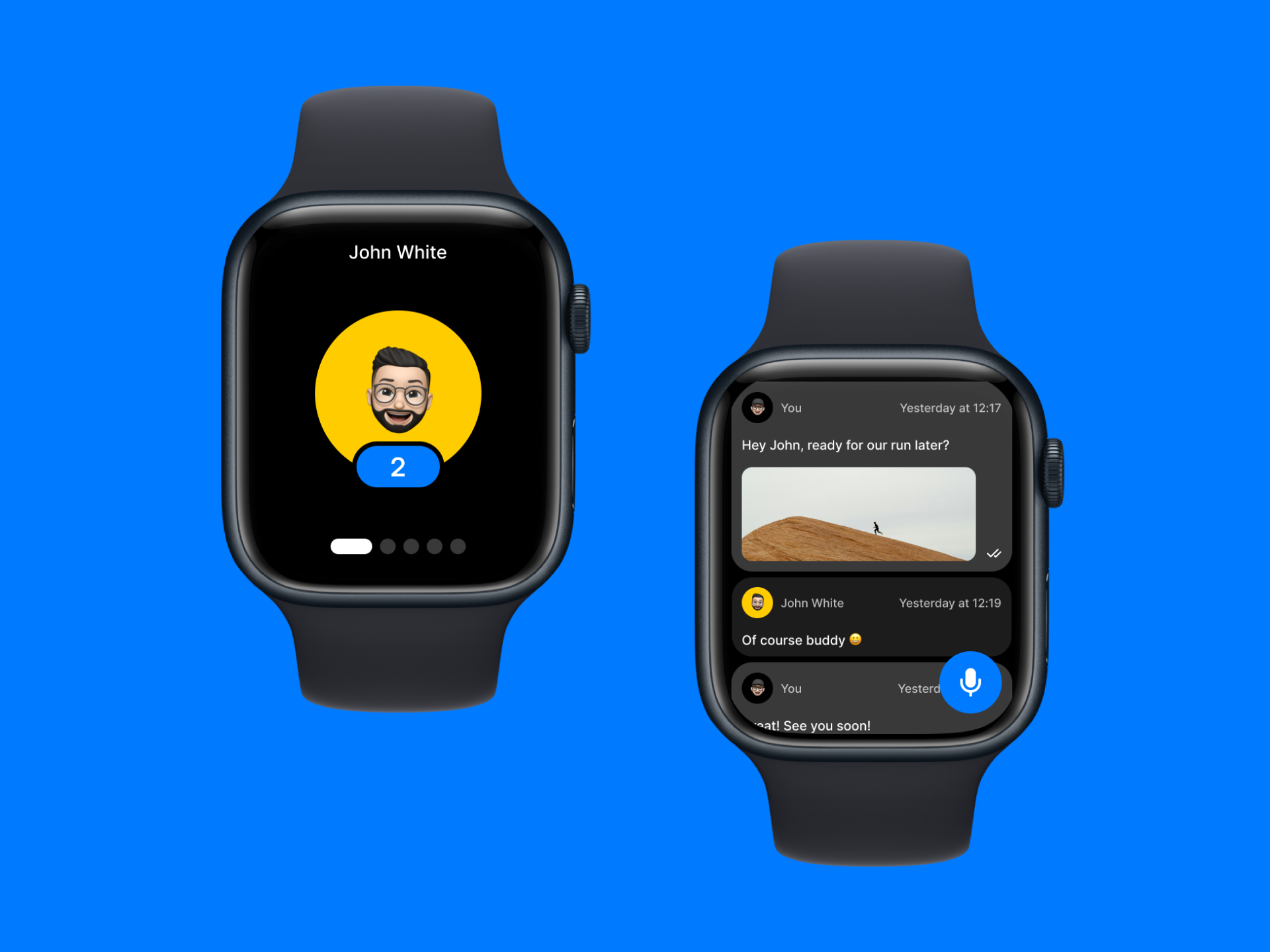 Modern messaging app for apple watch