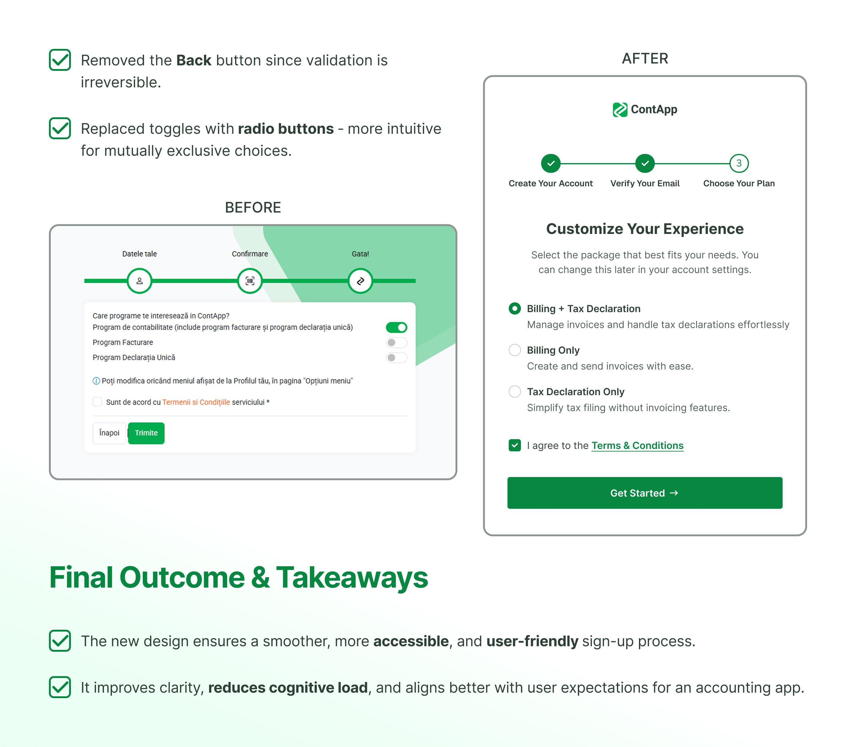 Redesigning the Signup Flow for ContApp 6