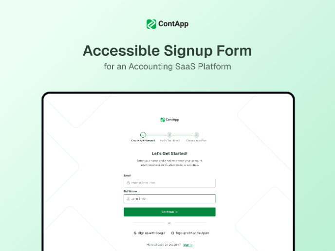 Redesigning the Signup Flow for ContApp