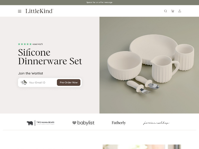 Littlekind - Silicone Dinnerware Set