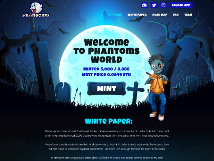 Phantoms - NFT Sports Betting Platform