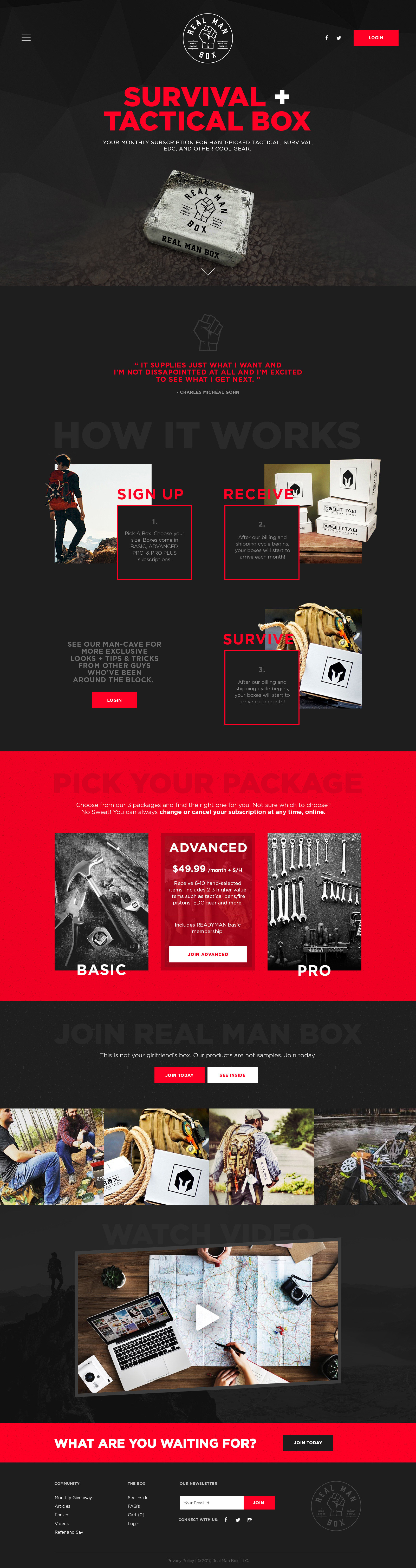Real Man Box - Survival + Tactical Box