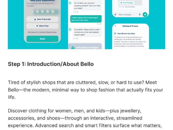Bello App - ecommerce accesible