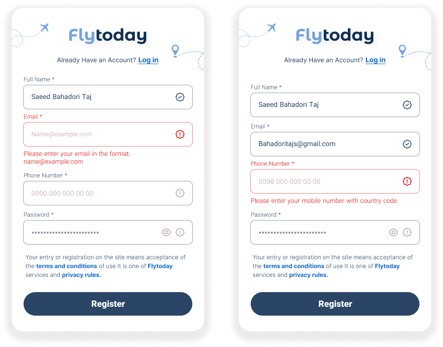 Accessible Signup Form for SaaS Platform - Travel Agency 3