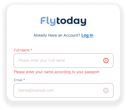 Accessible Signup Form for SaaS Platform - Travel Agency 2