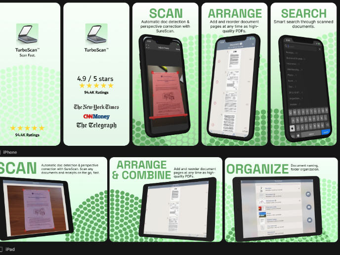 Re-designing a scanning app's App Store screenshots for better ASO as an exercise