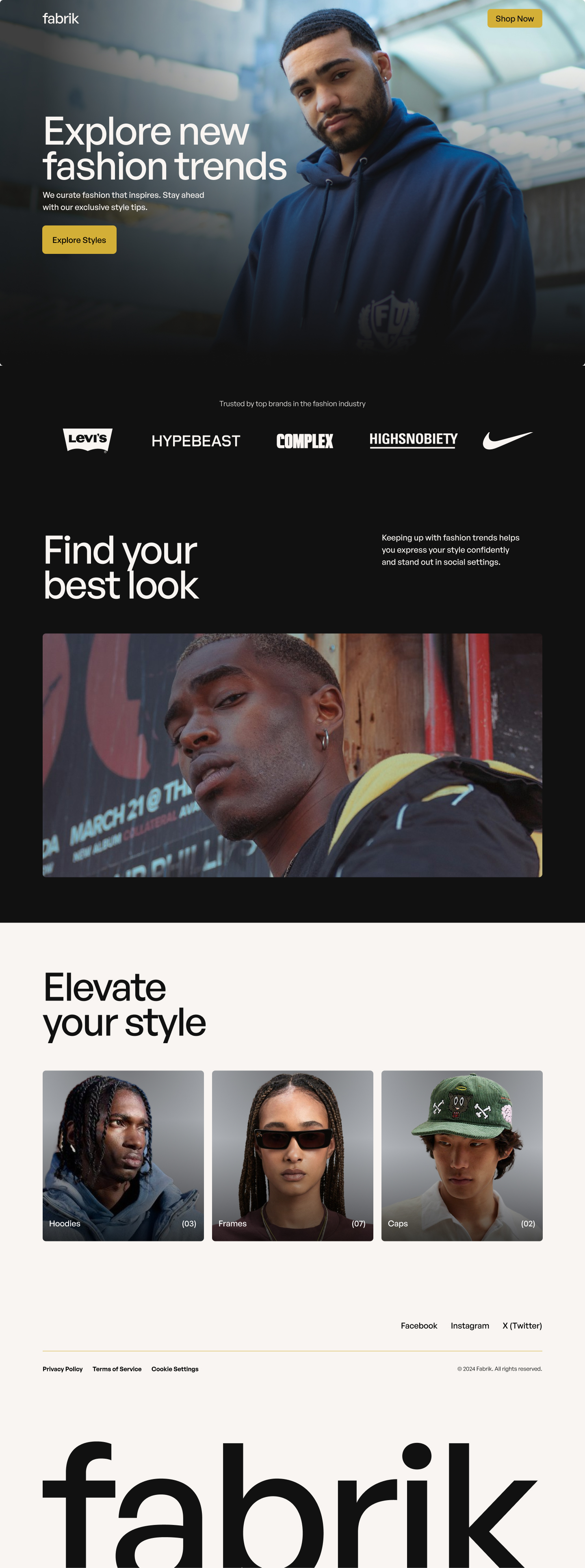 fabrik - Landing Page