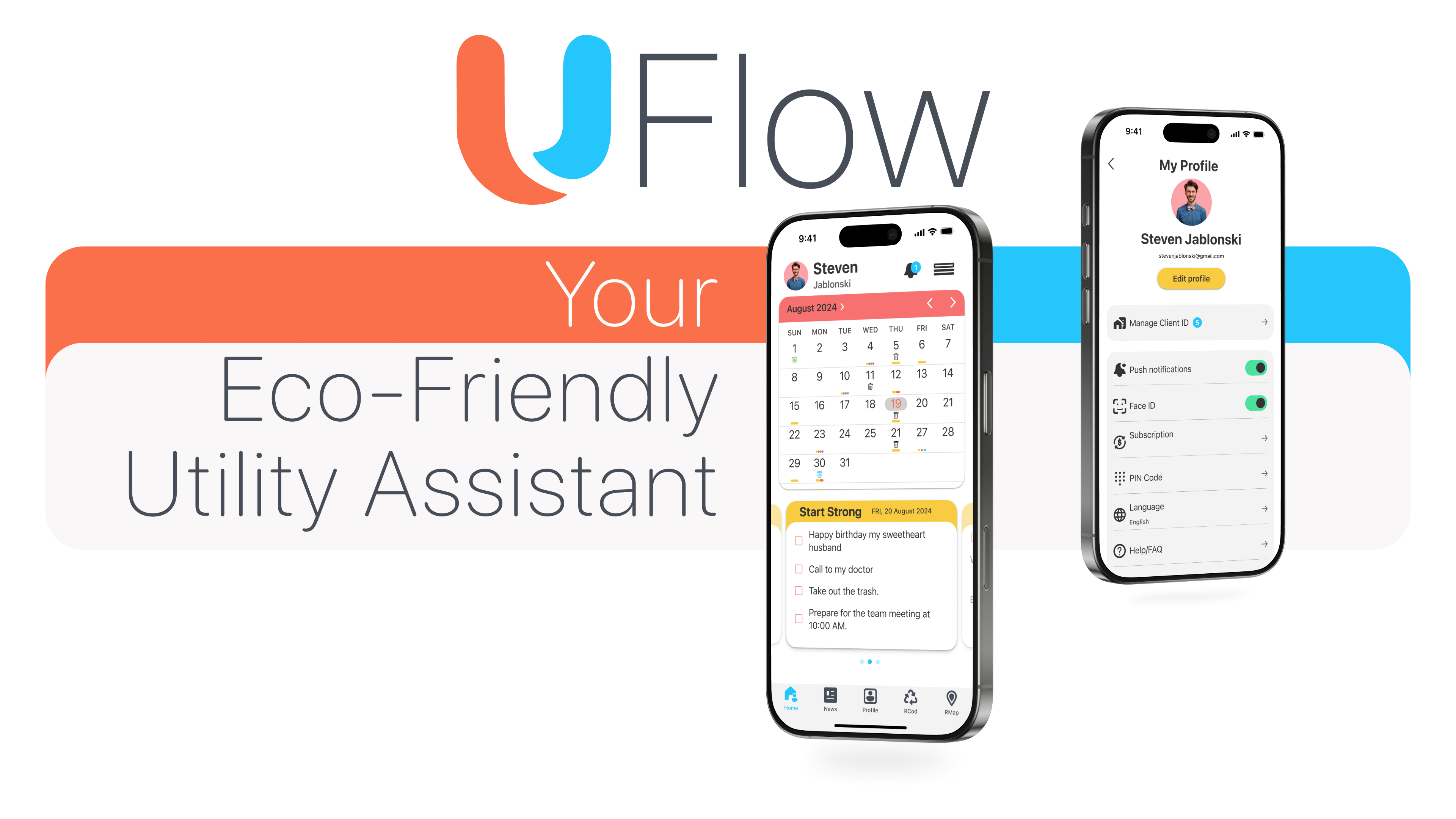 UFlow Utility Assistant UI/UX Mobile App Design