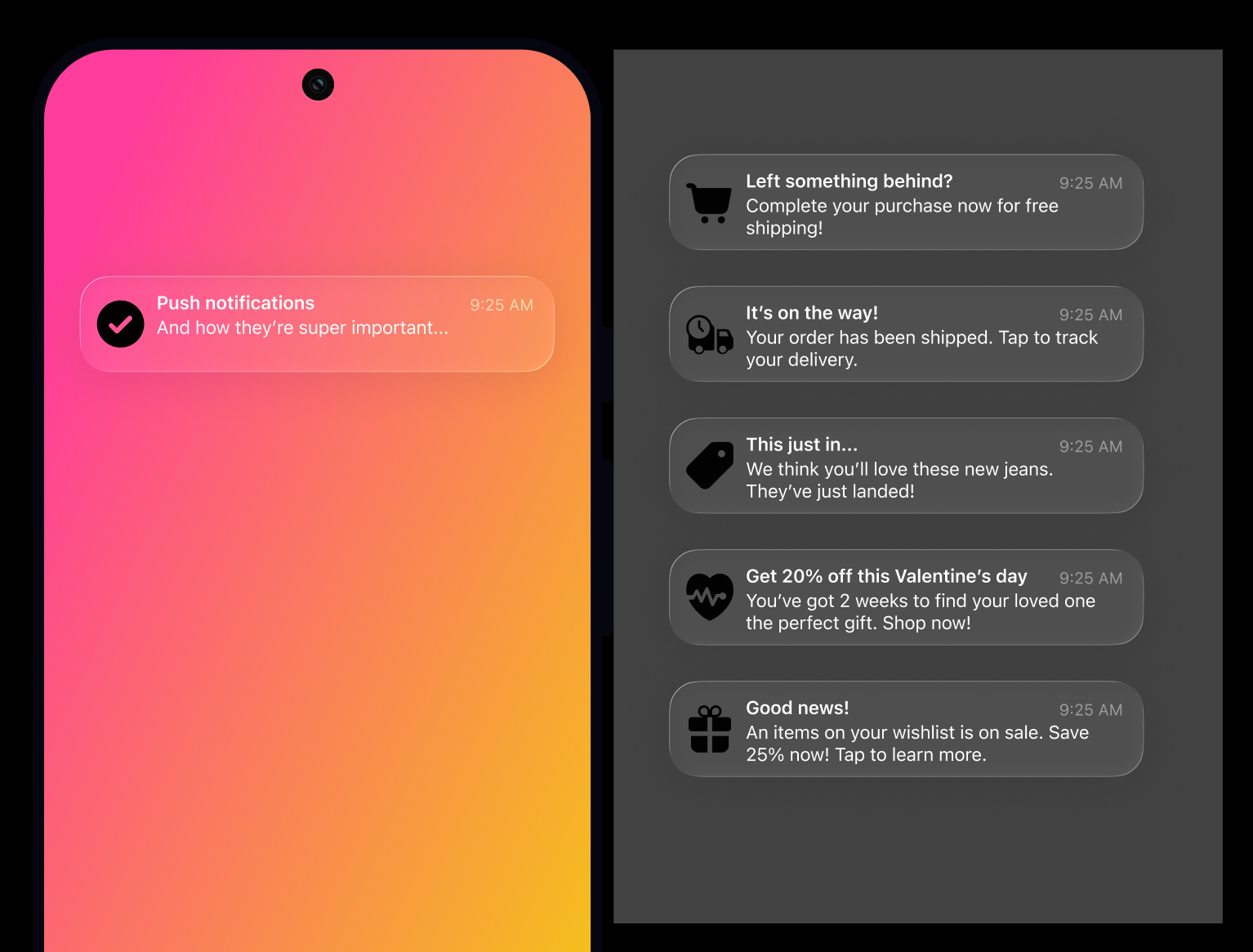 Notification microcopy - Project