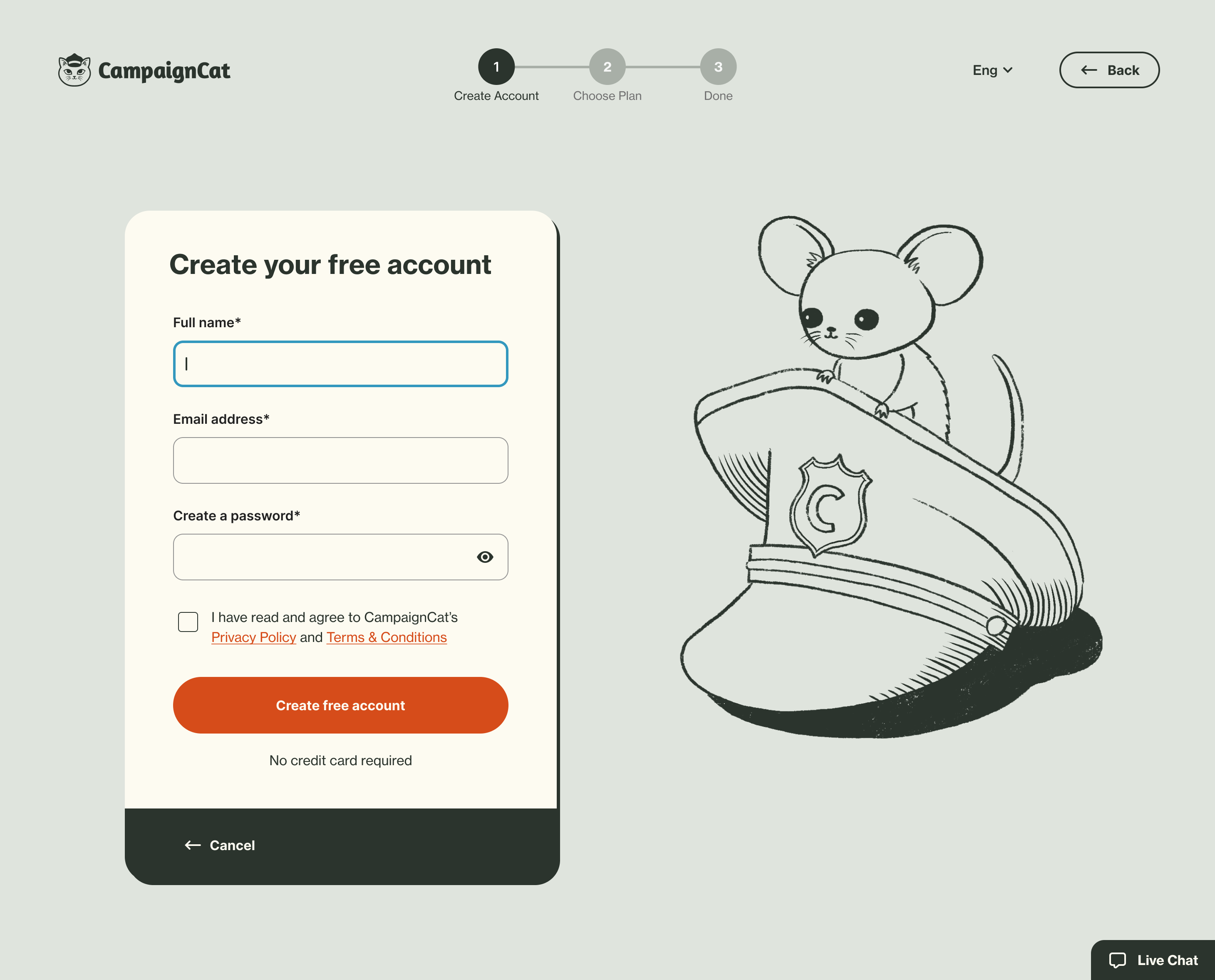 Campaign Cat - Accessible Sign Up Form 2