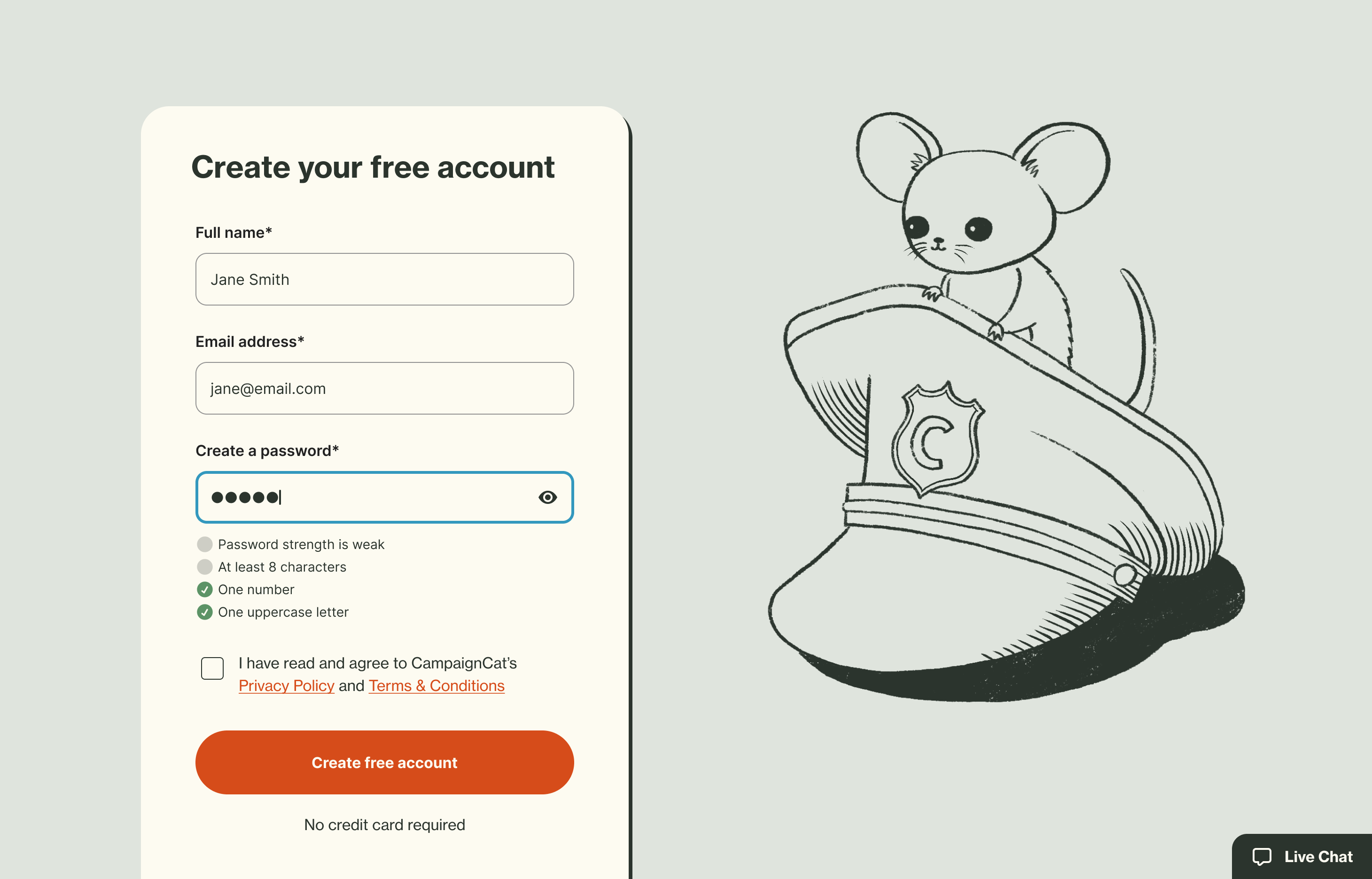 Campaign Cat - Accessible Sign Up Form 5