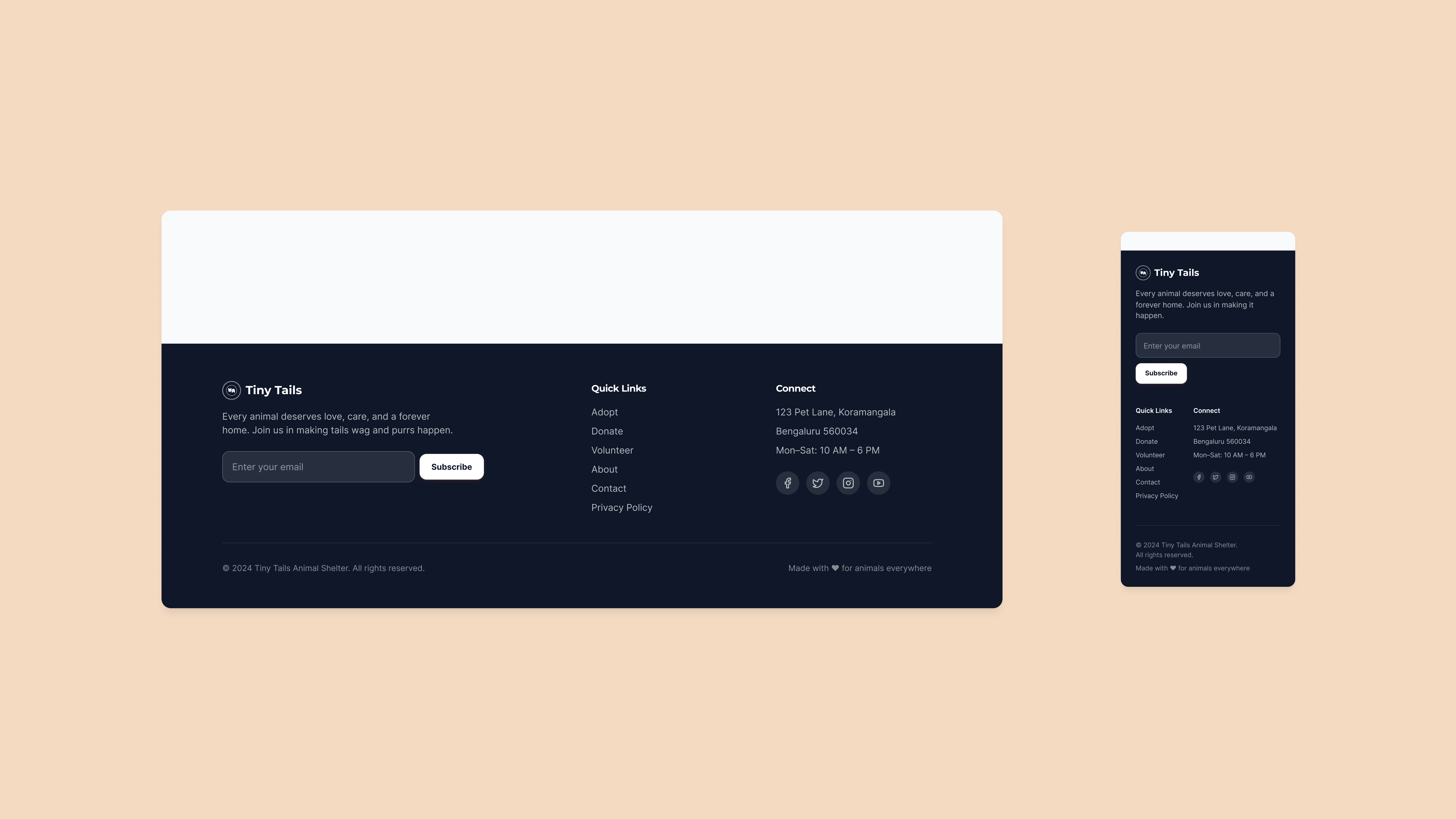 Tiny Tails - Animal Shelter Landing Page 8