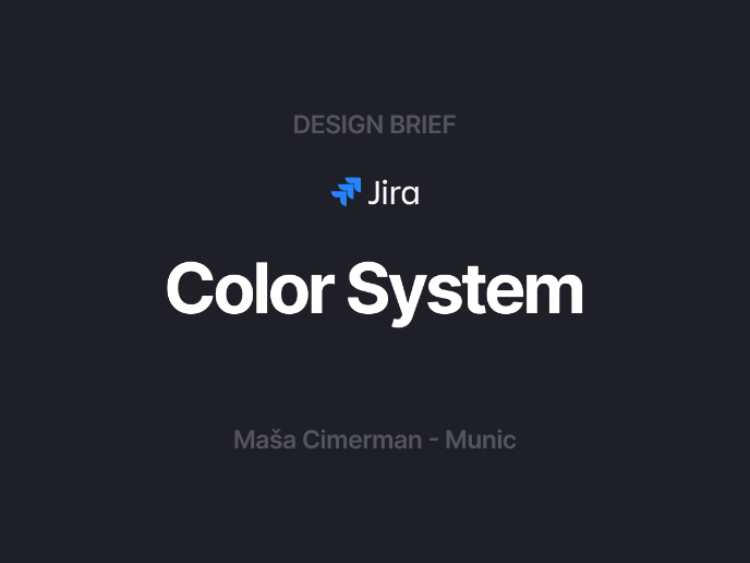 Design brief - Color system