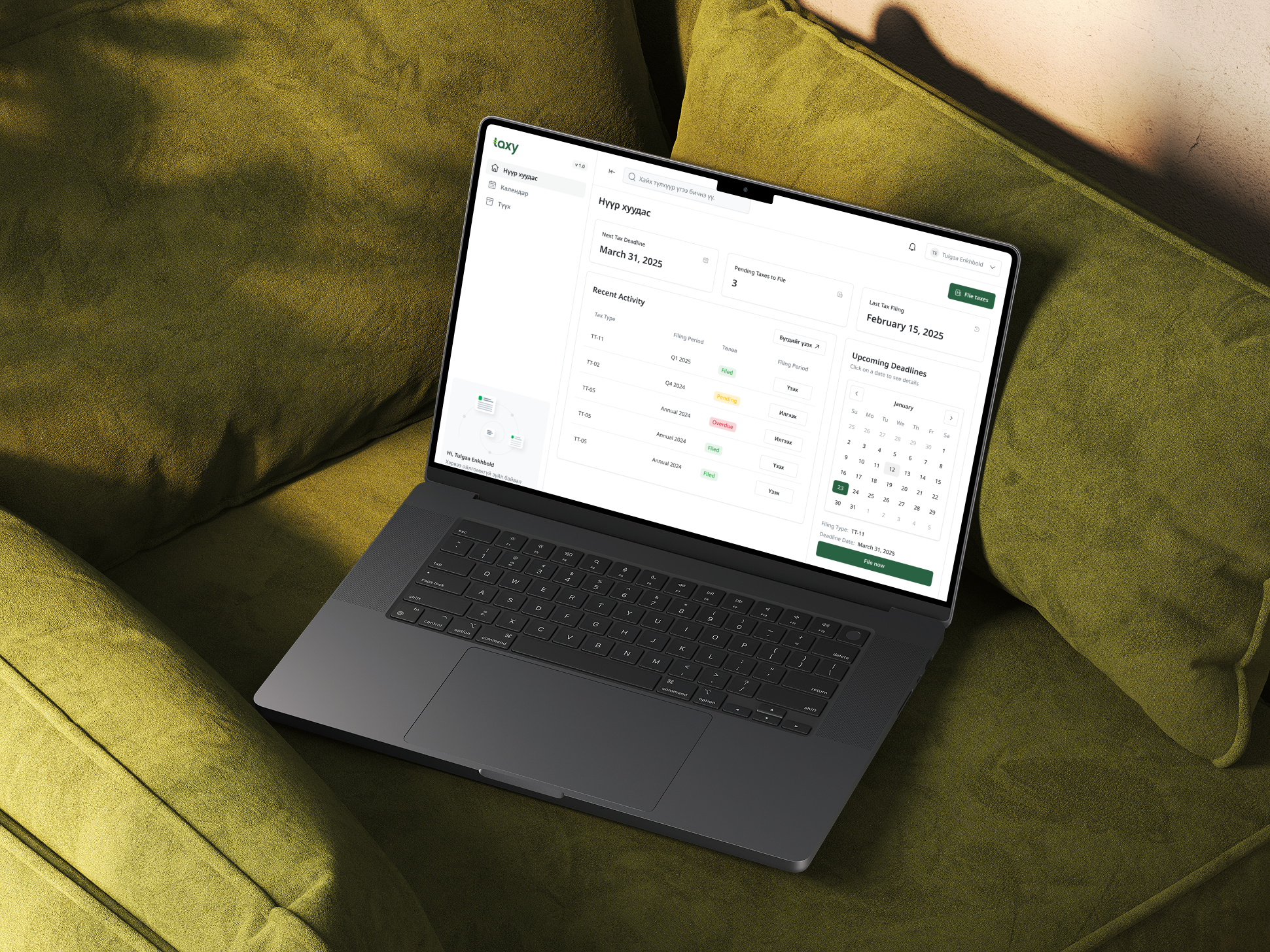 Optimized Login & Signup Page for Taxy – A Tax Assistance SaaS 1