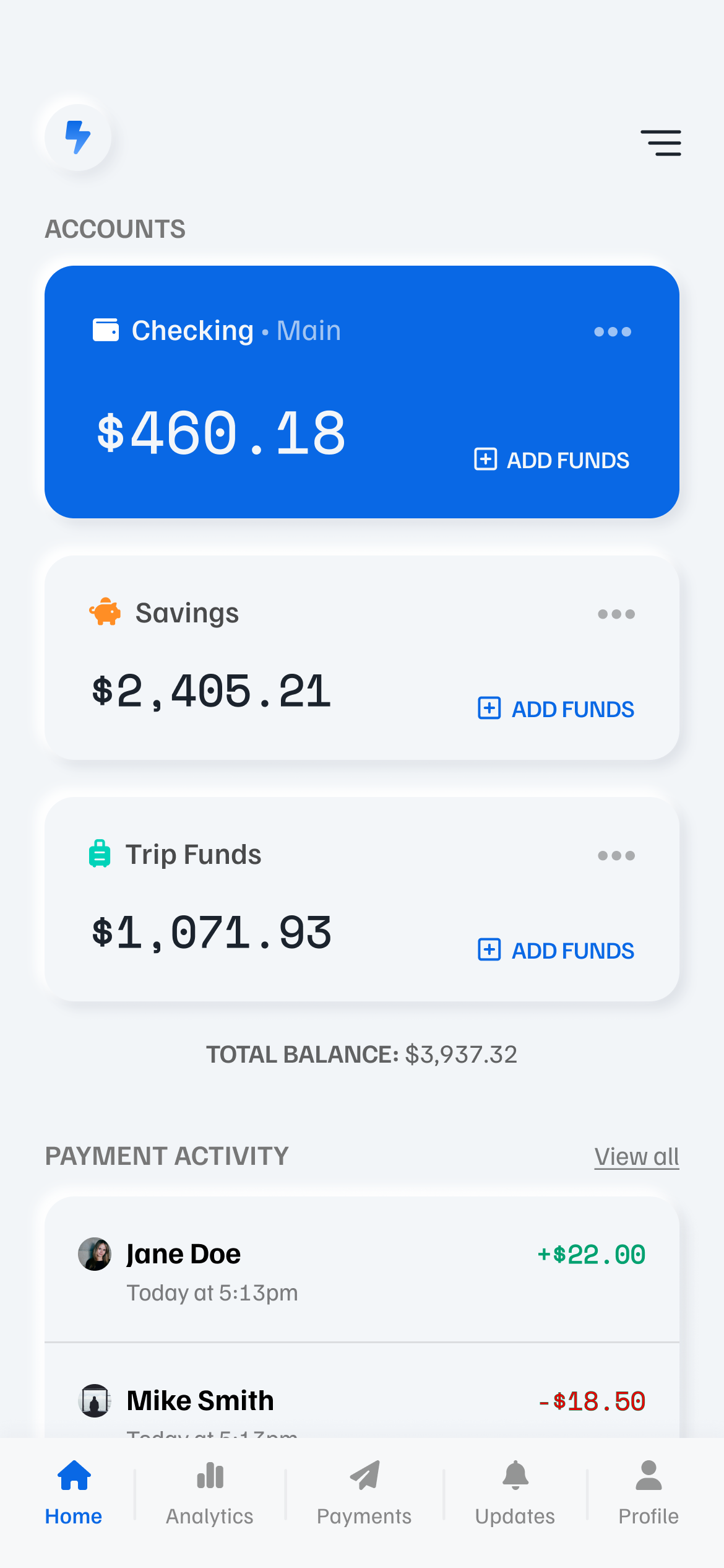 Neumorphic Banking App 1