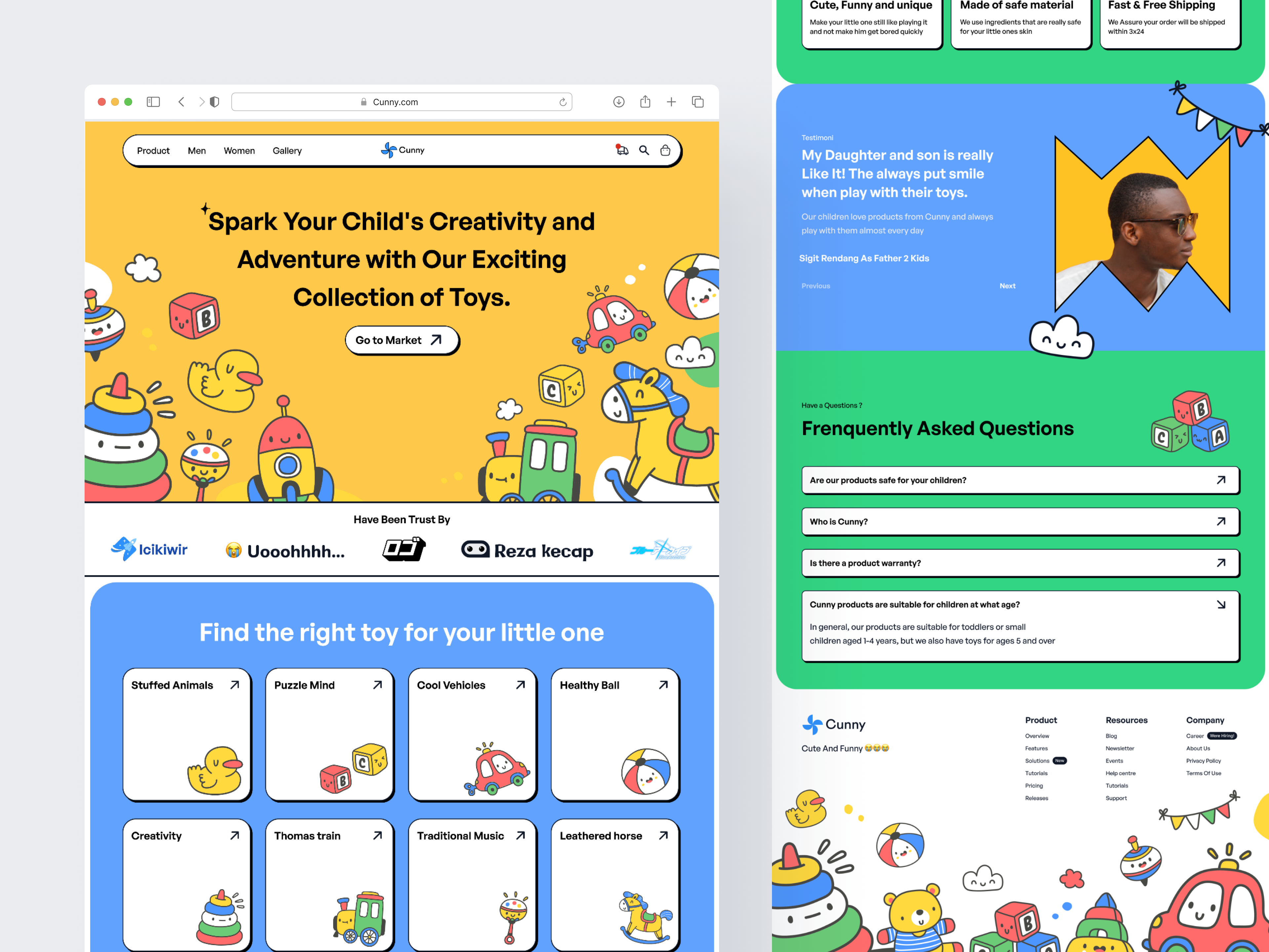 Cunny - Kids Toys Website 1