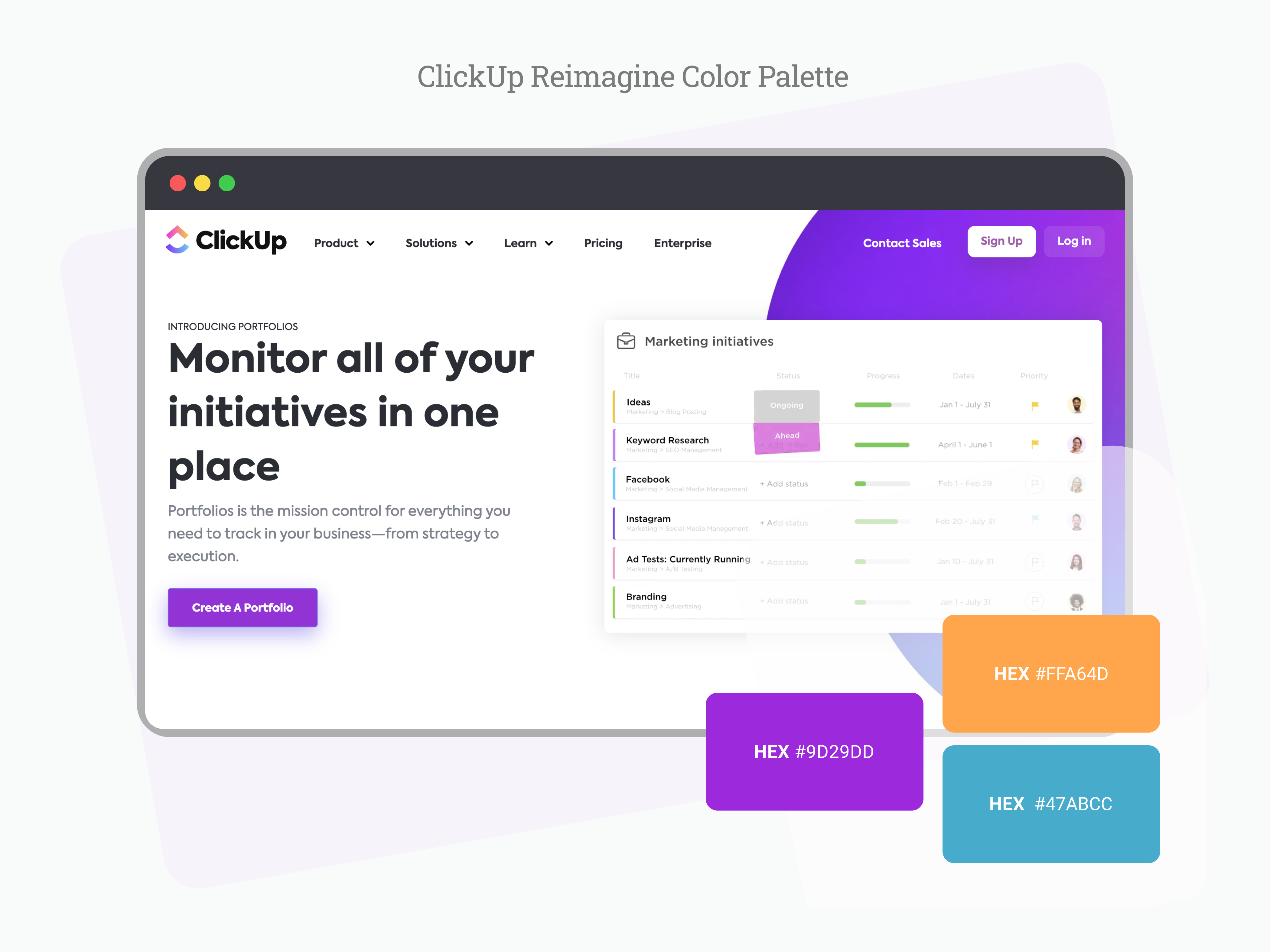 Color Fusion: Revitalizing ClickUp's Interface