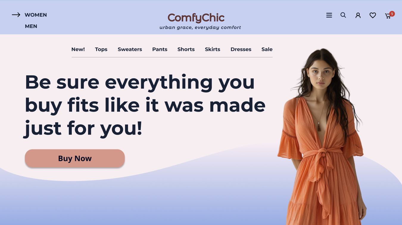 ComfyChic - Web Landing Page