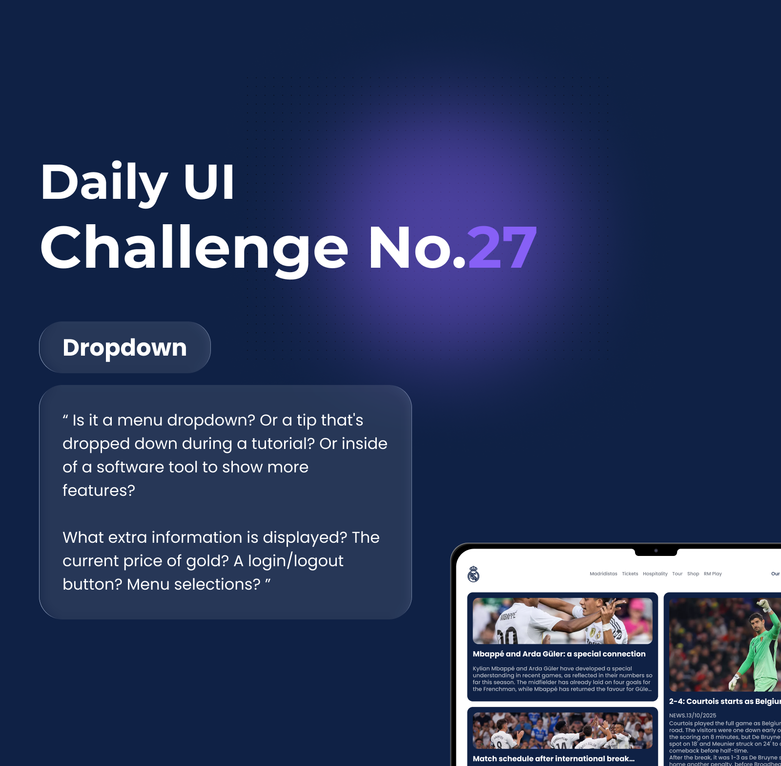 DailyUI #27 | Dropdown