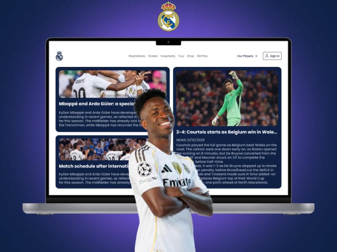 DailyUI #27 | Dropdown "Real Madrid"