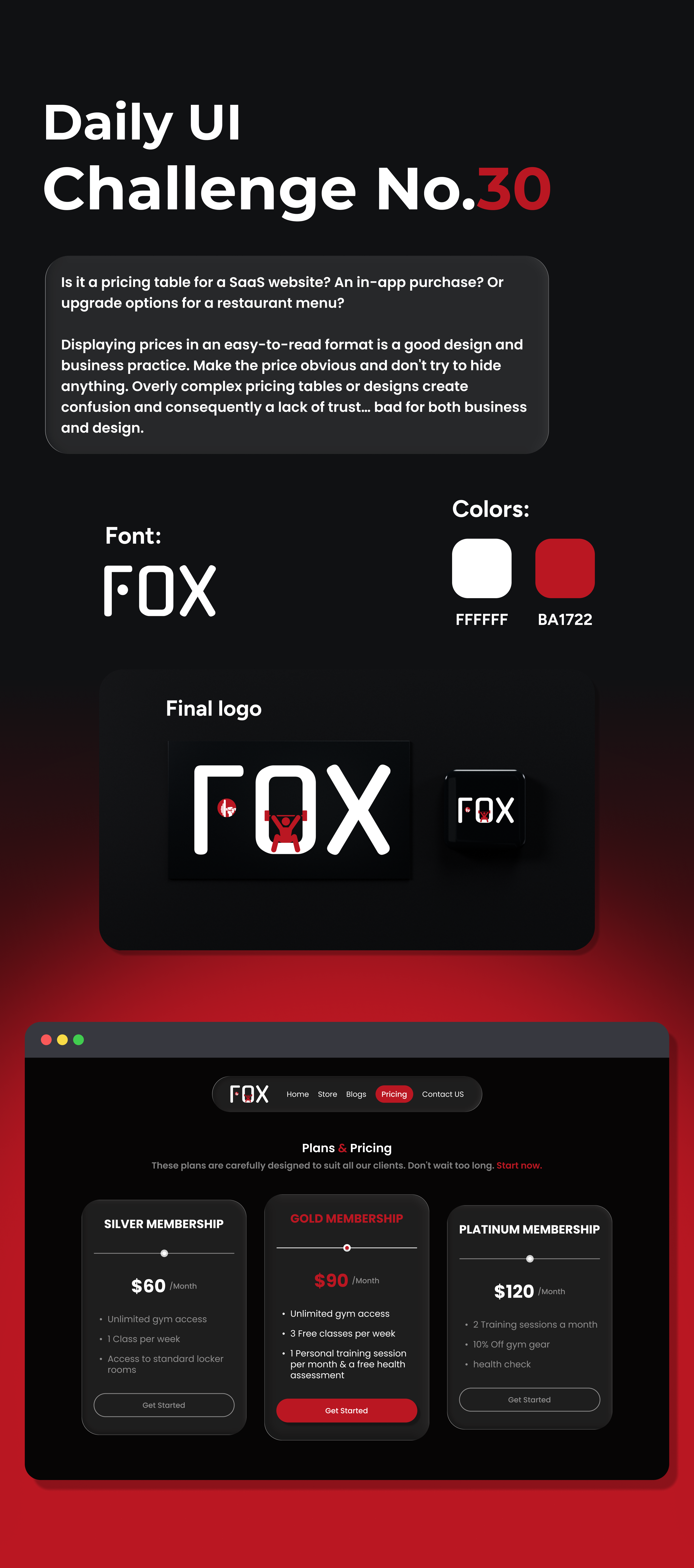 DailyUI #30 | Pricing