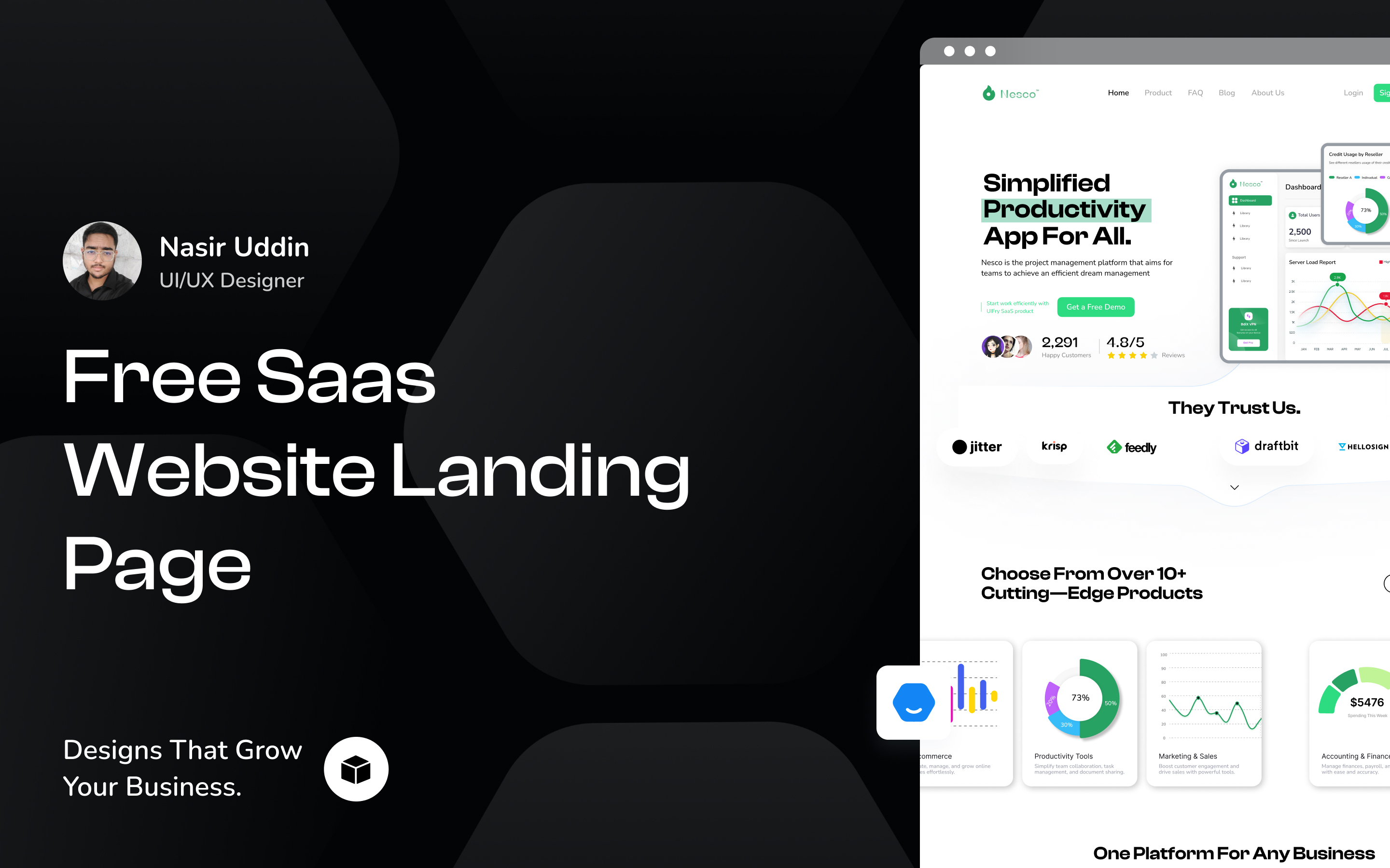 SaaS Website Landing Page