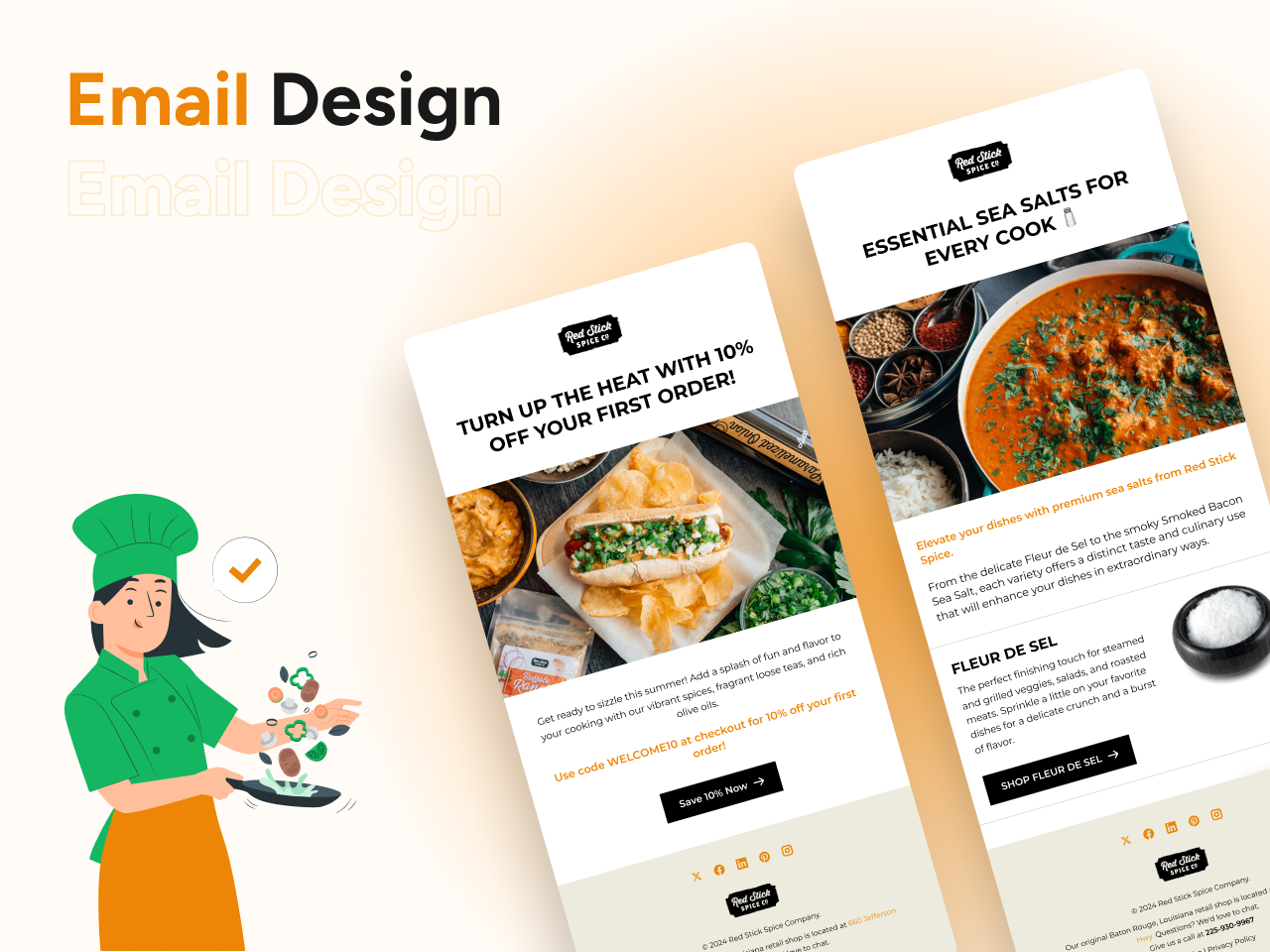 Email UI Design for Red Stick Spice Co.