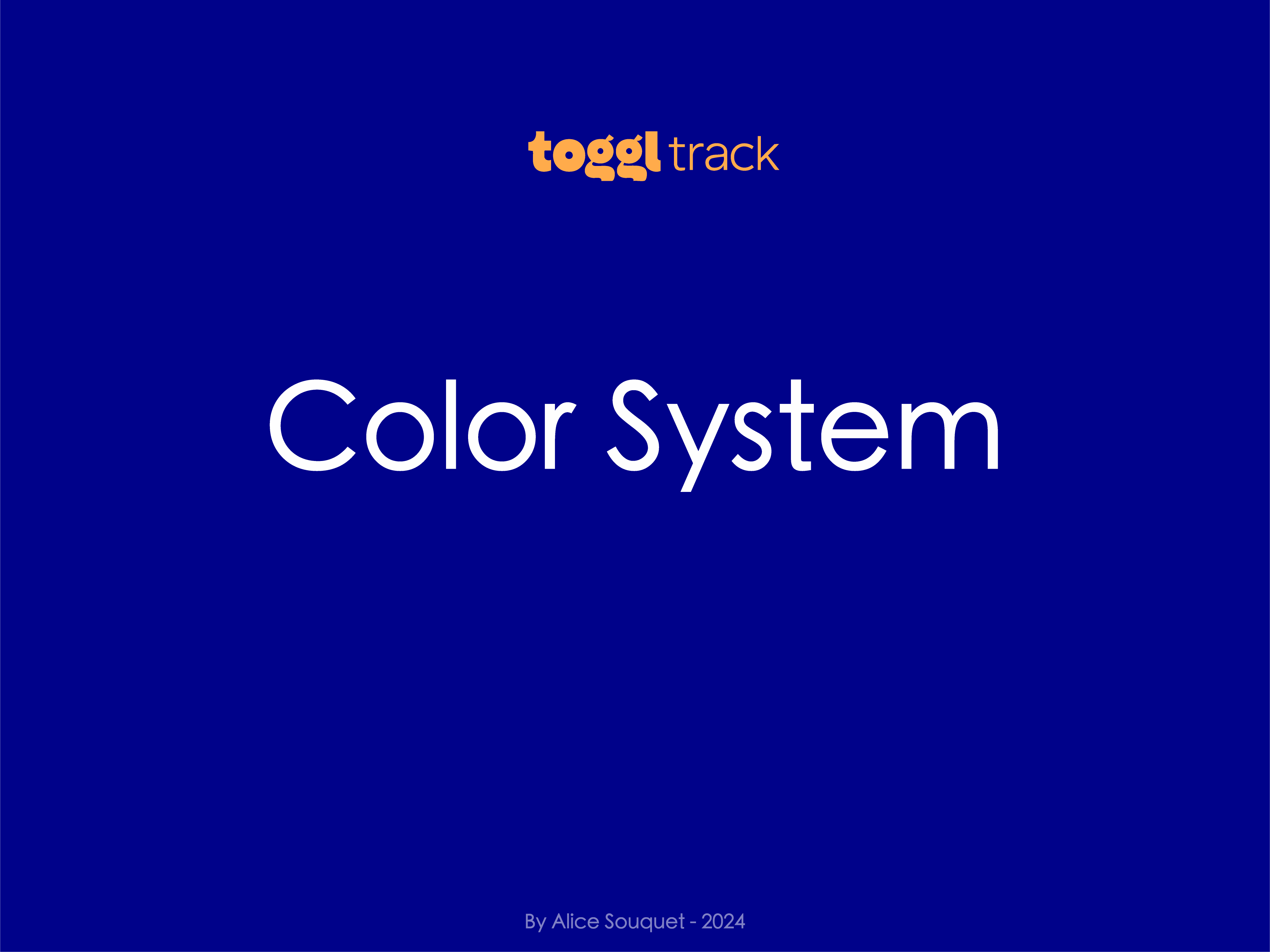 Color System for Toggl Track