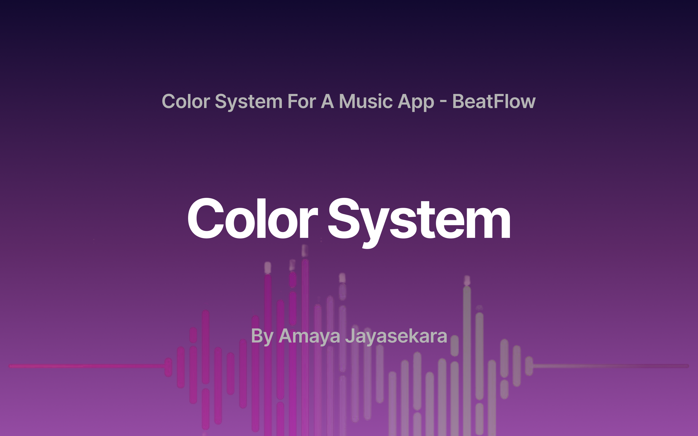 BeatFlow - Color System For a Music App
