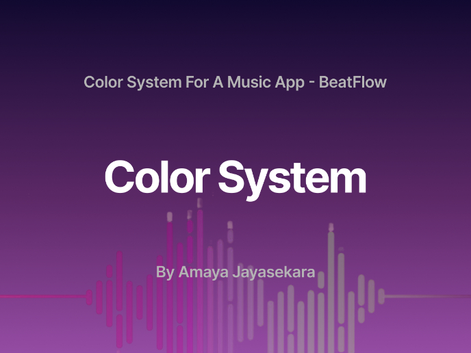 BeatFlow - Color System For a Music App