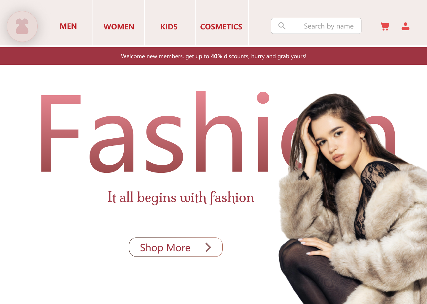 Frill Factory - Fashion website landing page