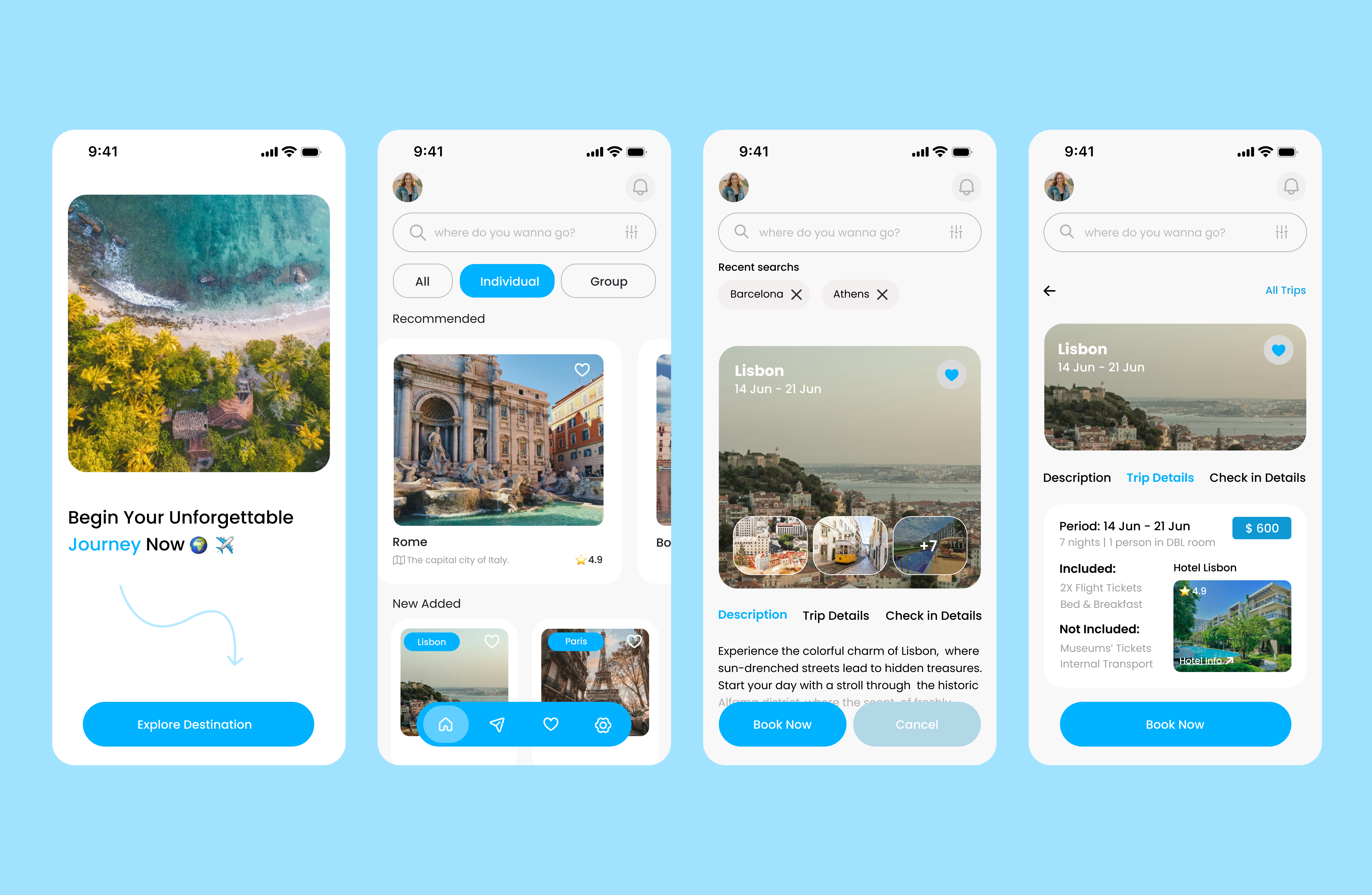 Travel App Design Concept