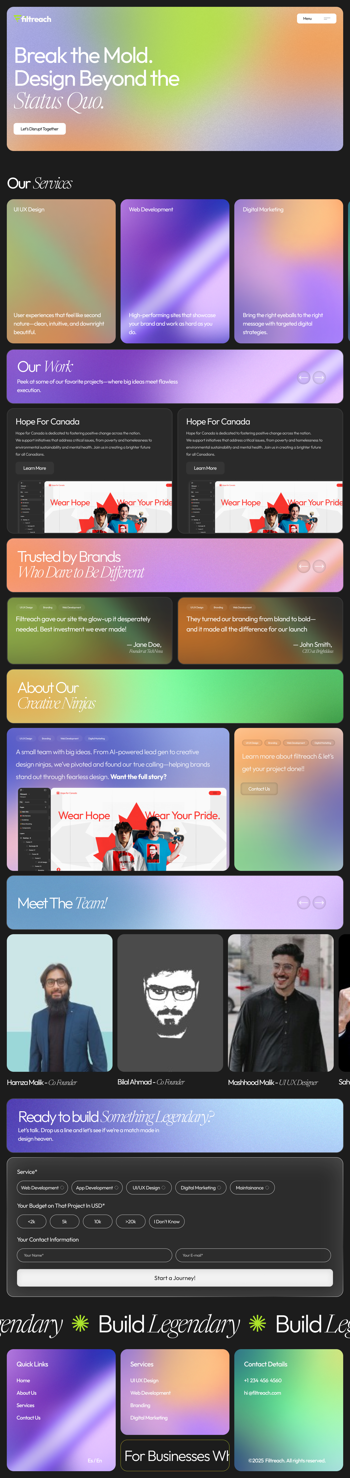 Filtreach Variation Design