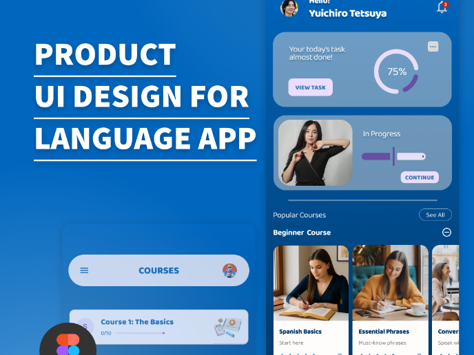 PRODUCT UI DESIGN FOR LANGUAGE APP