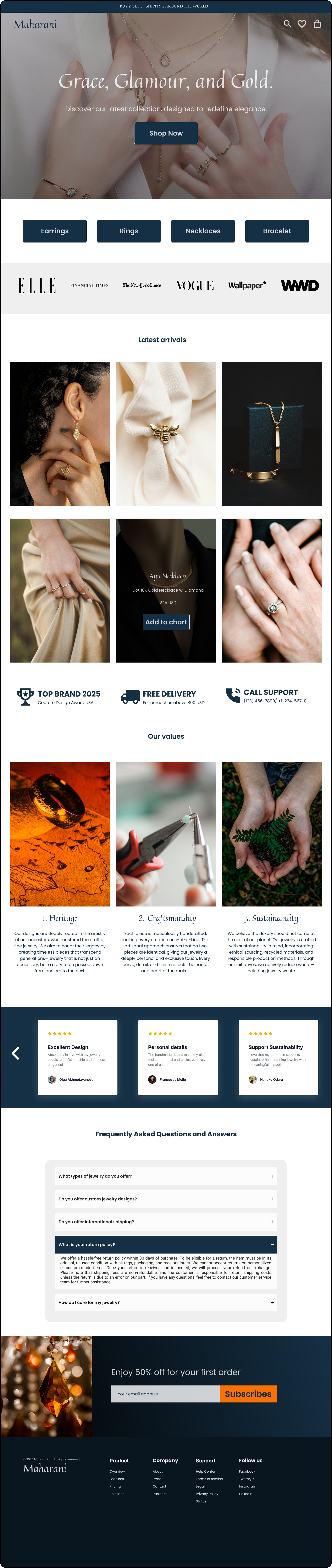 Landing Page for Fashion Service : Maharani by Lania Fatma 1