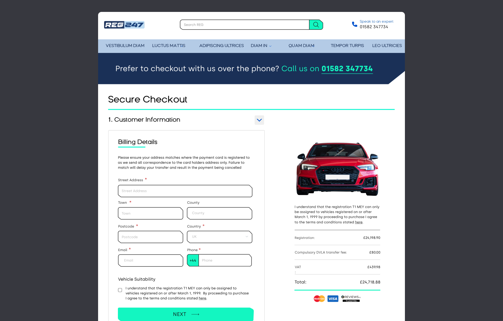 Reg247 Checkout Page 1