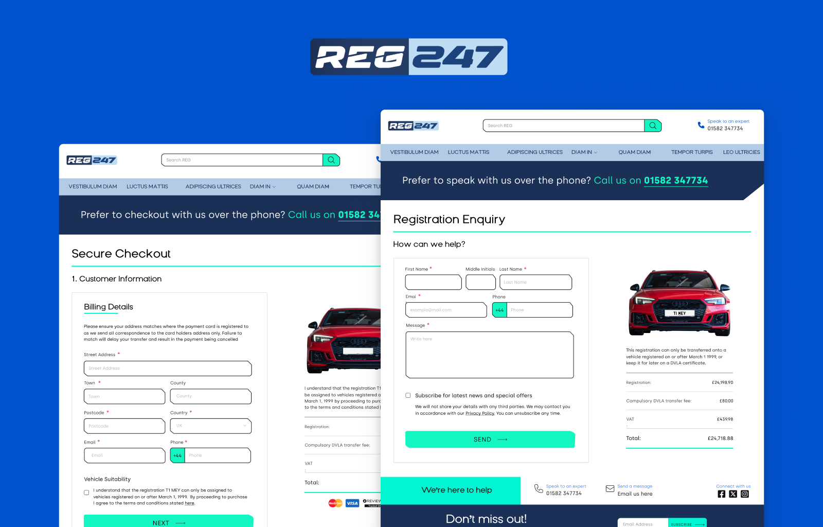 Reg247 Checkout Page
