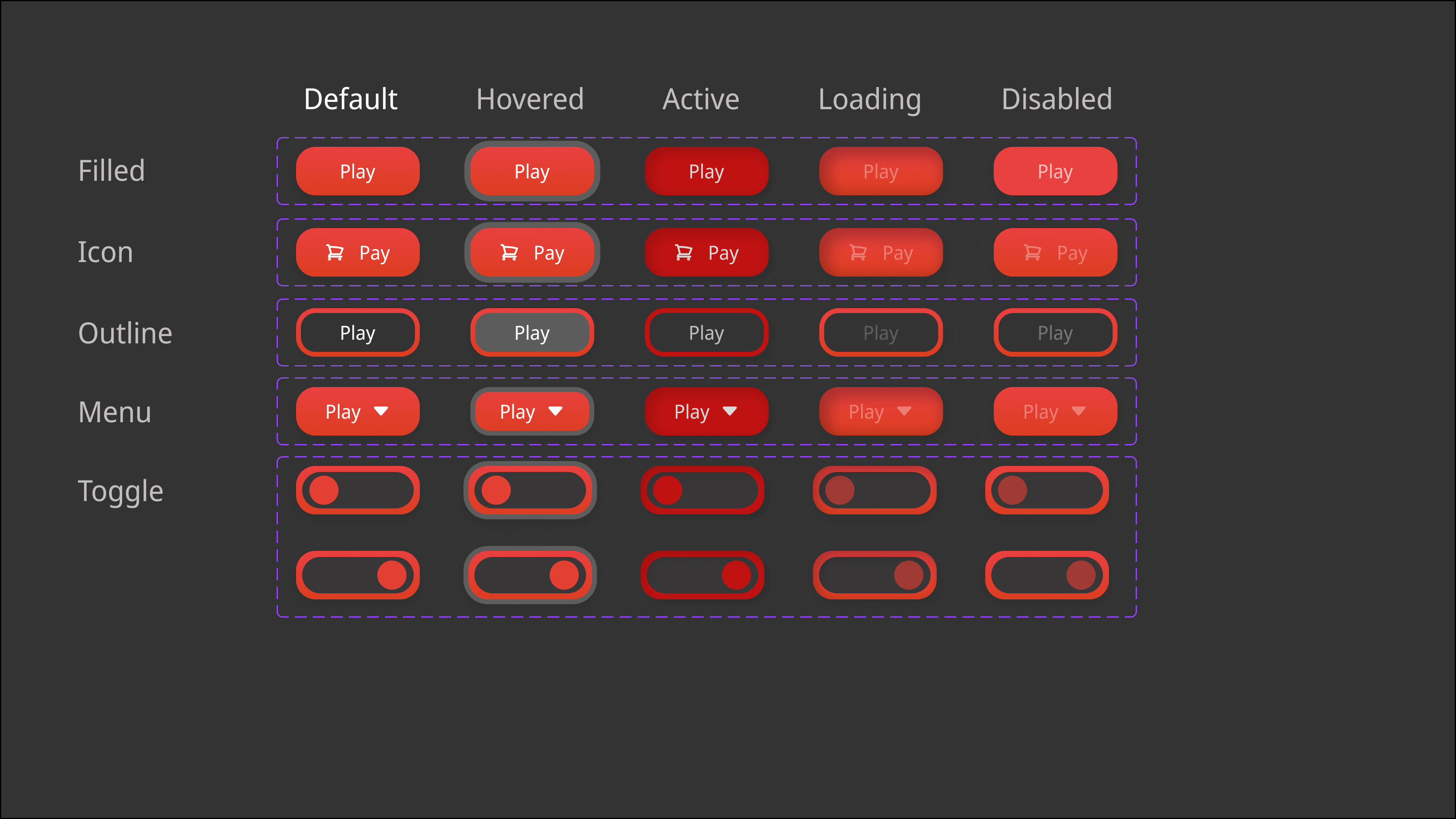 Sports Streaming Platform Buttons