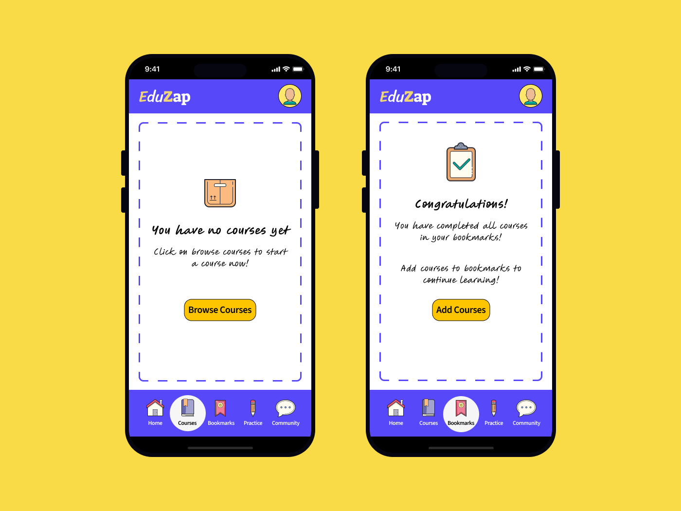 EduZap - Empty States UI Design 5