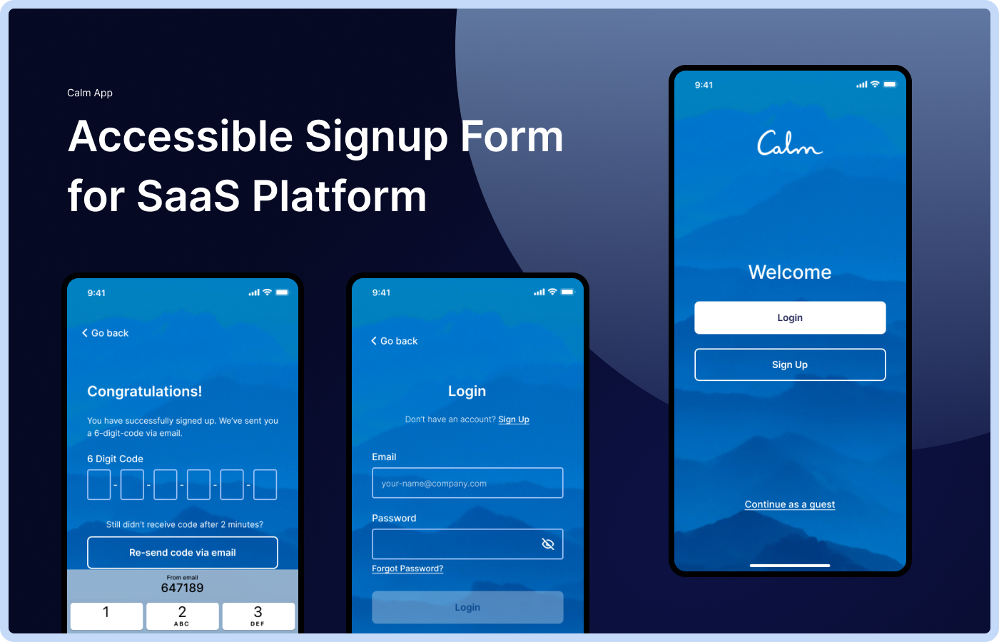 Accessible Signup Form for SaaS Platform