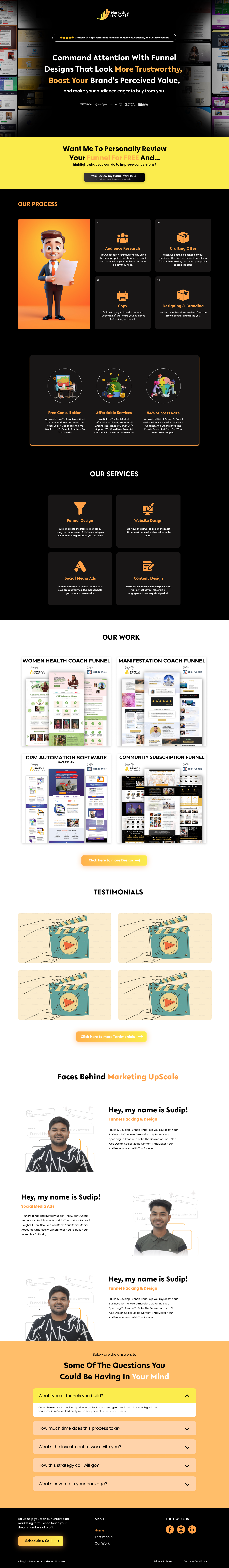 Marketing Up Scale - Funnels, Social Media Ads & Social Media Marketing