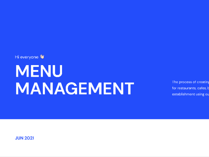 Menu Management For F&B Case Study