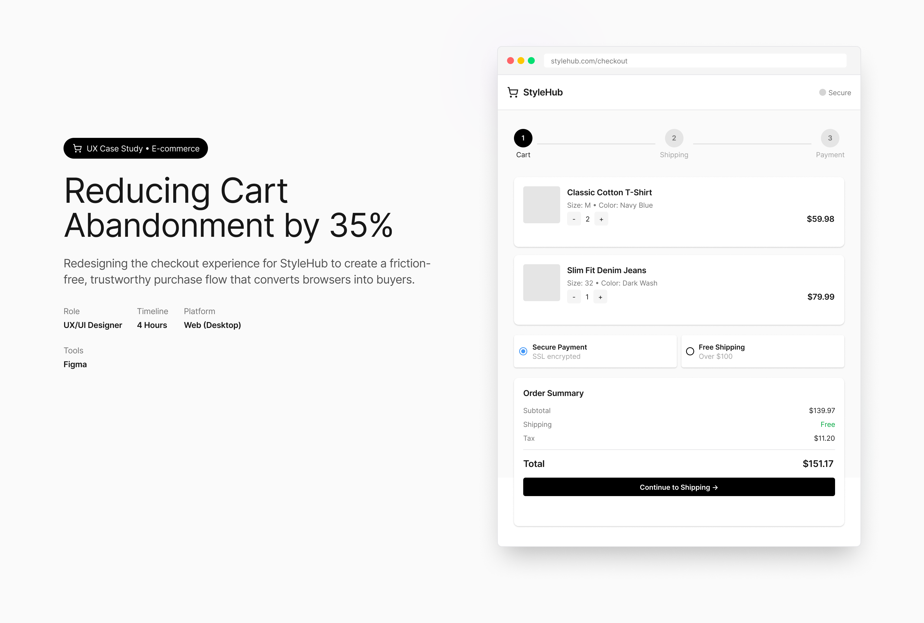 UX Case Study • E-commerce