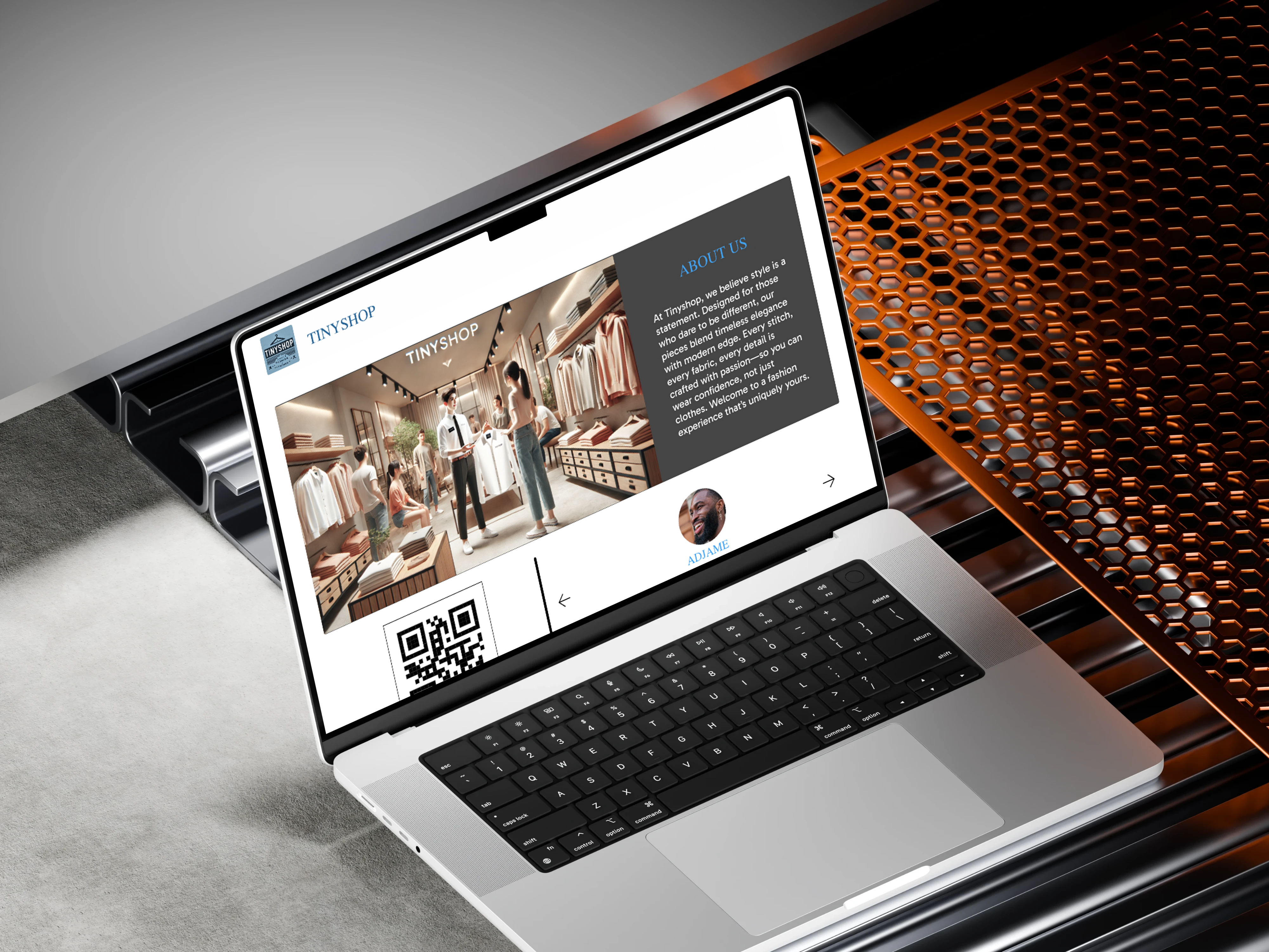 Landing page for fashion service 1